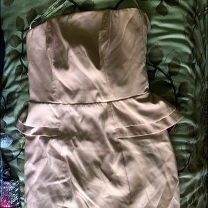 Pink/beige peplum dress